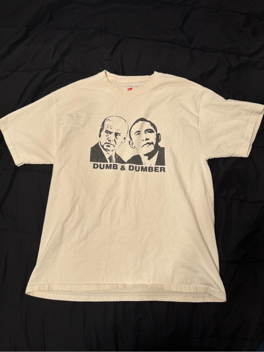 Hanes Cream Short Sleeve 'Dumb & Dumber' Graphic Tee